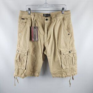 Wenven Shorts Mens 36 Yellow Beige Work Outdoor Cargo Shorts (36x12) NWT